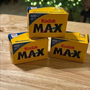 Kodak MAX 400 Film Pack - Yellow and Black Lot of 3
